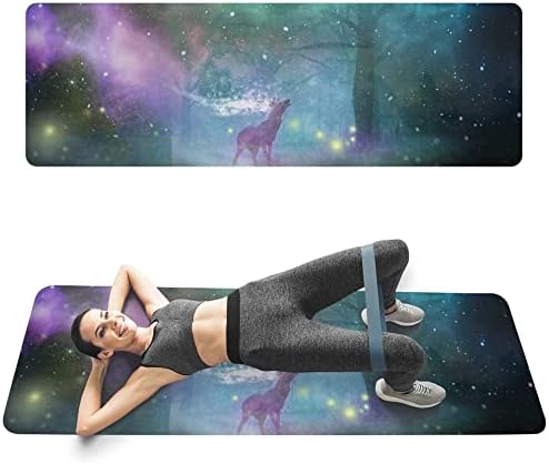 YFBHWYF Yoga Mat - Prémium 2mm Nyomtatás Visszafordítható, Extra Vastag, Csúszásmentes Gyakorlat & Fitness Szőnyeg Minden Típusú Jóga, Pilates