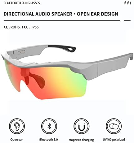 GUAZI BOLT Okos Szemüveg Bluetooth,Kerti Szemüveg,Kerékpáros Szemüveg/Vezetés Szemüveg, Zenehallgatás/fogadása/Kezdő Hang Asszisztensek,
