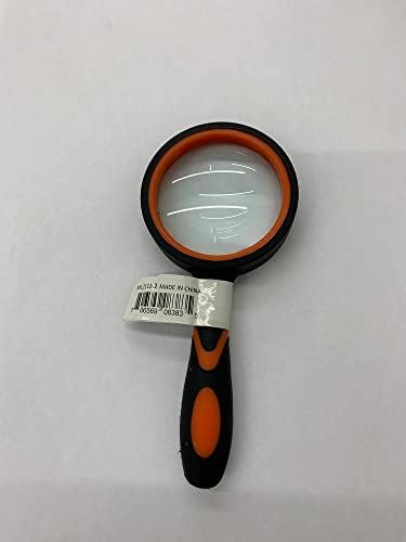 4X - 2 Gumírozott Kézi Nagyító Üveg - Narancs
