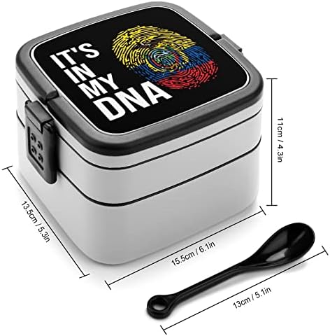 Benne van a DNS-Ecuador Zászló Vicces Egy Bento Box Ebéd Tartály Kanál Utazási Munka Piknik