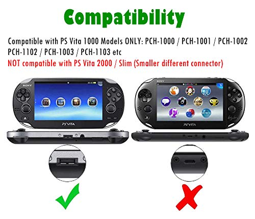 BATSOEASY 3.9 ft USB Töltő Kábel Kompatibilis a PS Vita, Töltő Kábel Adat Kábel Kompatibilis a Playstation Vita 1000 PSV a 6db Hüvelykujj