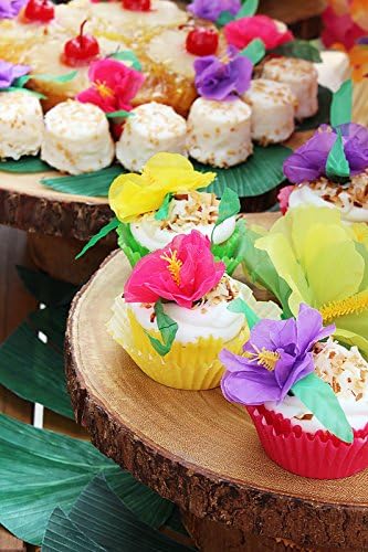 Adorox 24 Pack Hawaii Luau Mesterséges Hibiszkusz Virág Szirmai Scatter Trópusi Asztali Dekorációk, Esküvők Konfetti Party Kellék