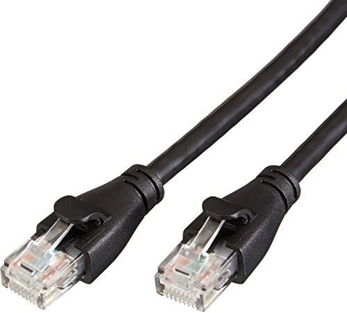 Alapokat RJ45 Ethernet Cat 6 Patch Kábel, 1Gpbs Nagy Sebességű Kábel, 250MHz, 50 Láb, Fekete
