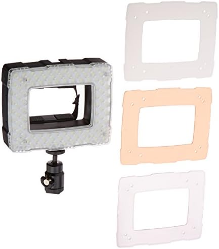 Polaroid Szabályozható 102 LED Vaku –Pro-Osztály w/ Változó Fényerő-szabályozás, Diffúzor, [3] Színes Szűrők, Forgatható
