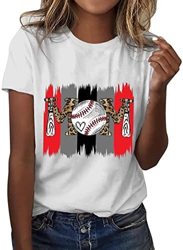 Póló Csomag Női Divat Póló Baseball Nyomtatás Rövid Ujjú Nyári Alkalmi Tunika Top, Női Hosszú Ujjú Póló