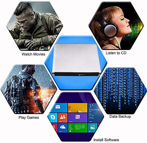Külső Blu Ray DVD-Meghajtó 3D-s, USB 3.0, valamint C-Típusú blu-ray CD-t, DVD-Olvasó Slim Optikai Hordozható Blu-ray Meghajtó a MacBook OPERÁCIÓS