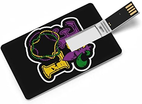 Imádom a Mardi Gras Fleur De Lis Kártya USB 2.0 Flash Drive 32G/64G Minta Nyomtatott Vicces