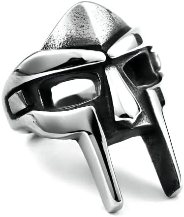 Gushijieju Állítható Doom Maszk Gyűrű a Férfiak, Fém Maszk Titán Rozsdamentes Acél Gyűrű Ékszer