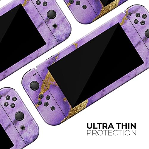 Design Skinz - Kompatibilis Nintendo Switch Pro Controller - Bőr Matrica Védő karcálló Cserélhető Vinil-Wrap Borító - Lila Márvány