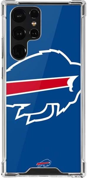 Skinit Tiszta Telefon Esetében Kompatibilis a Samsung Galaxy S22 Ultra - Hivatalosan Engedélyezett NFL Buffalo Bills Nagy Logó Tervezés
