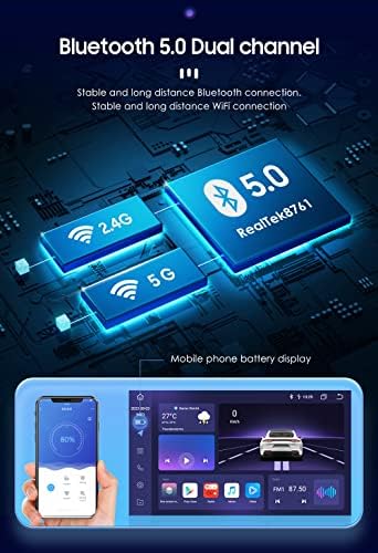 Android 12 Autó Sztereó Rádió Toyota 4Runner 2009-2019 a Vezeték nélküli Apple Carplay Android Auto,Bluetooth, 4GB+32GB 9 hüvelykes