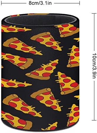 Pizza Doodle Minta Bőr tolltartó Aranyos Ceruza Asztali Edények Tároló Fiók Smink Szervező Irodai Asztalát