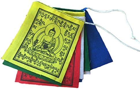 Kezében Tibet Mini Gyógyszer Buddha Imádság Zászlók sor 10 Zászlók