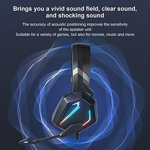 Jopwkuin PC Gaming Headset, Többfunkciós Surround Sztereó Hang zajszűrő Mikrofon-Ergonomikus Kialakítás, Magas Érzékenység