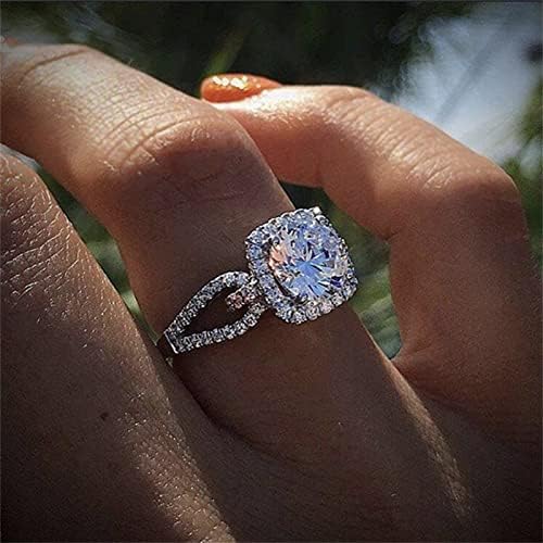 Moissanite Gyűrűk a Nők számára A Princess Gyémánt Nyitó Gyűrű Gyűrű Finom Design Gyémánt Divat Gyűrű Fény Luxus Minőségű