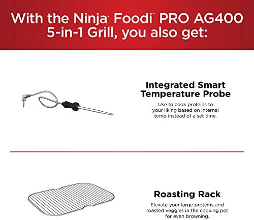 Ninja Foodi Pro 5-in-1 Beltéri Integrált Smart Szonda, 4-Liter Levegő Fryer, Sült, Sütni, Kiszáradhat, egy Körkörös Grillezés Technológia,