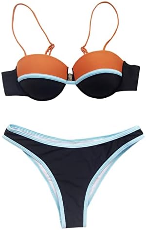 Fürdőruha Női 2 Darab Bikini Közepén Emelkedik Virágos Nyomtatott Strand Fürdőruha Csipke Oldali V-Nyak Háromszög Bikini Szett