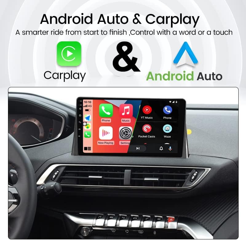 Autó Rádió Sztereó Peugeot 3008 4008 5008 2017-2020, Biorunn Android 11 9 inch Octa-Core Autó GPS Navi Vezeték nélküli Carplay Android