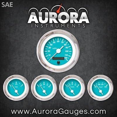 Aurora Eszközök 1228 Jelölő Aqua SAE 5-Es Szett (Fehér Vintage Tűk, a Chrome Trim Gyűrűk, Stílus Készlet Telepítve)