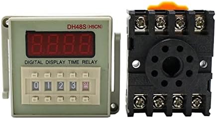 HIFASI DH48S-1Z Digitális LED Programozható Időzítő Idő Relé Kapcsoló DH48S 0.01 S-9999H DIN Sín AC110V 220V DC 12V 24V-os Aljzatba