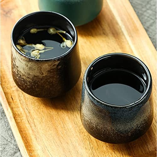 Lxuwbd kerámia teáscsésze, kung fu tea, kávé, pohár, yerba mate tea set-4 darab kerámia társ csésze készlet, eszpresszó csésze kávé, tea csésze