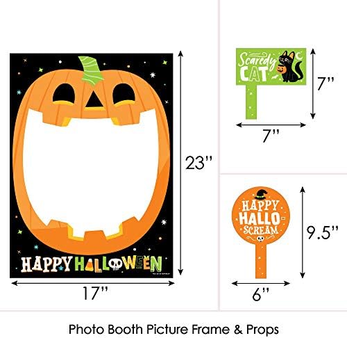 Nagy Dot a Boldogság Jack-O'-Lantern Halloween - Gyerekek Halloween Party Képkeret, Fotó Képkeret, valamint Kellékek - Nyomtatva Szilárd