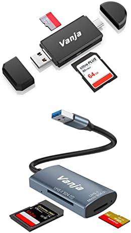 Vanja 3 in 1 USB 2.0 Memória kártyaolvasó + USB 3.0 SD Kártya Olvasó SD/Micro SD SDHC SDXC, az Android Telefonok/Tabletta/PC/Laptop,
