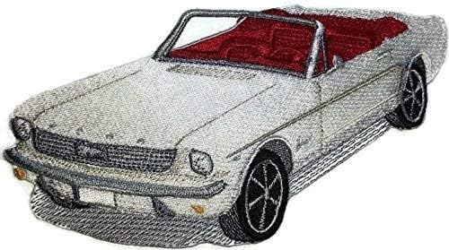 Klasszikus Autók Gyűjteménye [1964-Es Ford Mustang] [Amerikai Autóipar a Hímzés] Hímzett Vasalót/Varrni Patch [6.5 x 3,5]Made in USA]