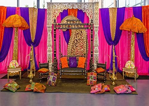 BELECO 10x8ft Szövet Indiai Esküvő Marokkói Háttérben Színes Mehndi Henna Színpadon Fél Hindu Esküvői Dekoráció ezeregyéjszaka Parti