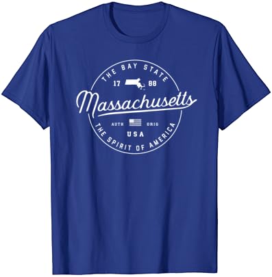 Massachusetts T-Shirt MA TÖMEGES Utazás Nyaralás Állami Szlogen T