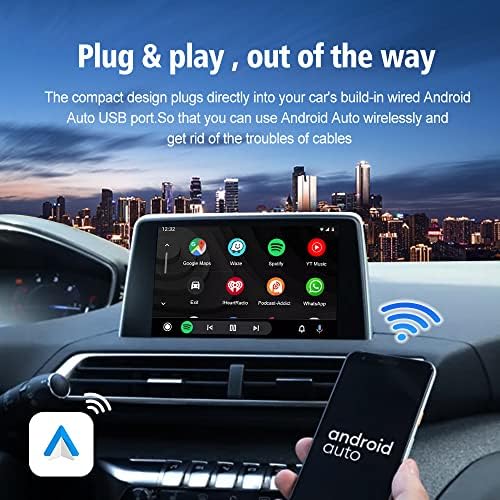 Vezeték nélküli Android Auto Dongle, Közvetlen-Dugó, A2A, Átalakítani OEM Vezetékes AA Vezeték nélküli, Frissítés Online, az Android Telefonok