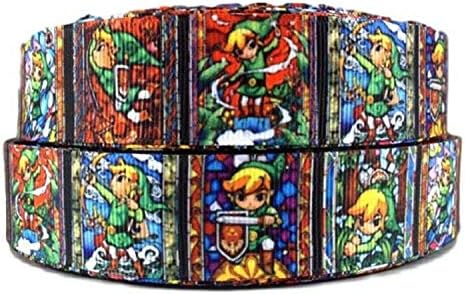 A Legend of Zelda ólomüveg 1 Széles Ismételje meg a Szalagot Értékesített Udvaron Rengeteg (1 Yard)