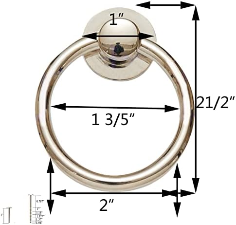 skohom 5 Csomag Modern Szekrény Gyűrűt húz,2 Nikkel Fiókban húz ,Lábú Gyűrű Szekrény Szekrény húz,Fiók Gyűrűt húz (Nikkel)