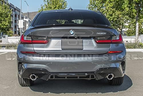 Csere 2019-Jelenlegi BMW G20-G28 330e 330i M-Sport | M Teljesítményű Stílus ABS Műanyag - Festett Fényes, Fekete Hátsó Lökhárító