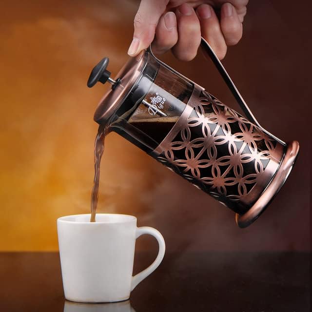 Momo Háza francia Nyomja meg a Kávét, Teát Készítő Infúzióval a 3 Rozsdamentes Acél Szűrők - Boroszilikát Üveg kávéfőző, Magas hőálló