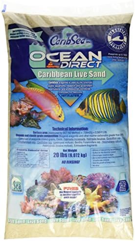 Karib-Tenger ACS000920 Óceán Közvetlen Természetes Élő Homok Akvárium, 20 Kilós