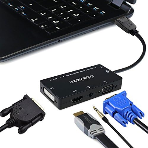 CABLEDECONN 4 az 1-ben többfunkciós Displayport Hdmi/Dvi/Vga 1080P Adapter Kábel Audio Kimenet Micro USB Férfi-Nő Átalakító Támogatja
