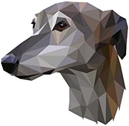 Agár, Sírkő Kerámia Plakett egy Kép egy Kutyát, Geometriai