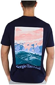 Sergio Tacchini Serif Logo Tee - Tengeri Kék