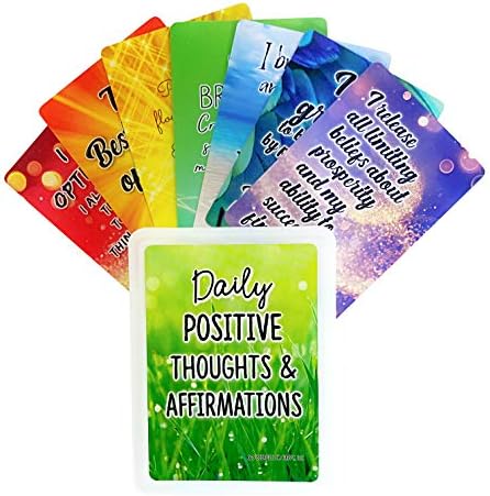Mert Boldog vagyok, Pozitív Megerősítés Kártyák - 54 Állításokat, 150+ Inspiráló Kérdések - Színes Fedélzet Tároló Doboz - Napi