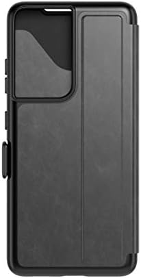 a tech21 EvoWallet Samsung S21 Ultra 5G - Csíra Harci Antimikrobiális Telefon Esetében, 12 ft. Csepp Védelem, Smokey/ Fekete