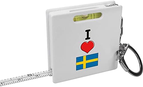 Azeeda 'Szeretem Svédország' Kulcstartó mérőszalag/Szellem Szinten Eszköz (KM00027316)