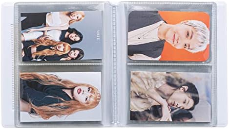 3 Inch Mini fotó kártyát binder kpop fotóalbum Kpop fénykép kártya Birtokosa ,Üreges fotó kártyát Id Jogosultja 64 Zsebbel(Kék)