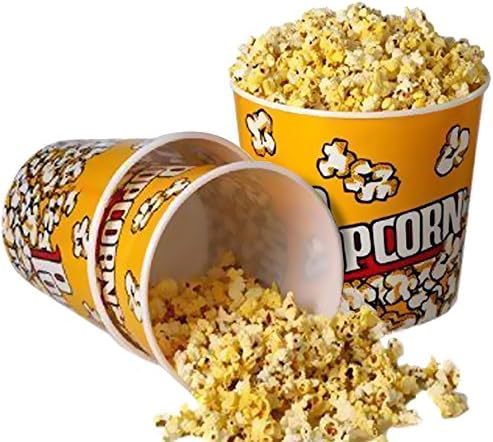 I. K. Tartozékok Retro Stílusú Műanyag Popcorn Konténerek Film Éjjel - 7.25 Magas x 7.25 Felső Átmérő