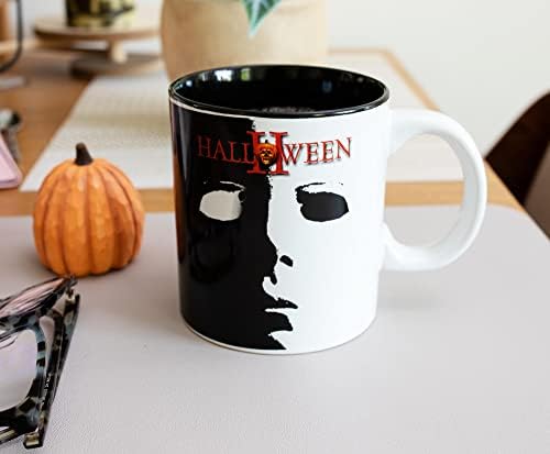 Halloween II Michael Myers Arcát Kerámia Bögre | Nagy 20 Unciás Kávés Csésze Eszpresszó kávé, Tea