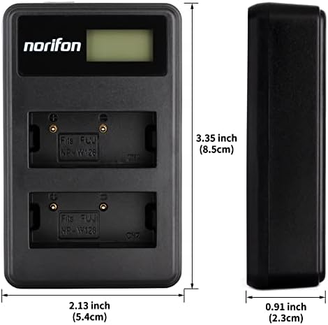 NP-W126 Dual Channel LCD USB Töltő Fujifilm FinePix HS30, a FinePix HS30EXR, FinePix HS33EXR, FinePix HS35EXR, FinePix HS50EXR, X-A1, az X-E1,