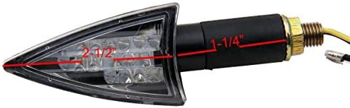 MotorToGo Fekete Hosszú Szár indexet LED Szemellenző Mutatók Kompatibilis a 2004-es Honda Rebel 250 CMX250C