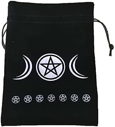 Oltárterítő, a Magas Minőségű, Vastag Bársony Anyagból Tripla Hold Pentagram Tarot Ruhával, Használja a Wicca Boszorkányság Kellékek, Eszközök,