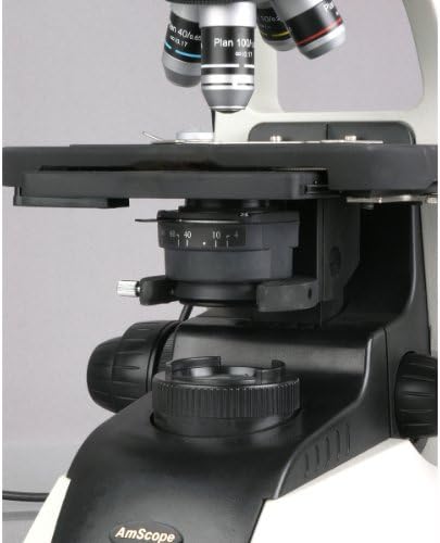 AmScope T650C-10M Digitális Profi Trinocular Összetett Mikroszkóp, 40X-2500x Nagyítás, WF10x, valamint WF25x Widefield Szemlencse,