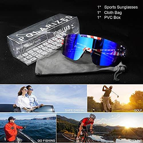 YUNBLL&KO Polarizált Sport Napszemüveg, a Férfiak, Nők, UV400, Napszemüveg Baseball Kerékpározás, Futás, Golf